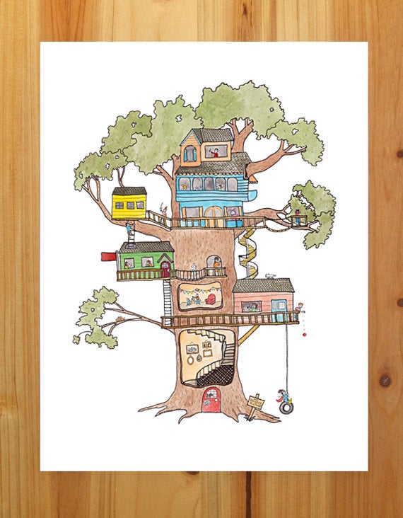 Tree House print
