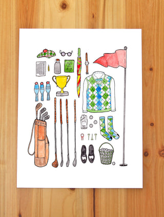 Golf Gear Print