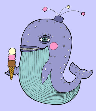 Whale w/ Ice Cream Print
