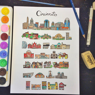 Cincinnati, OH Print