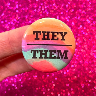 They / Them Pronoun Button