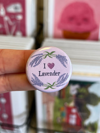 I Love Lavender 1.25" Button