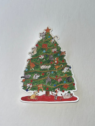 Meowy Christmas Vinyl Sticker