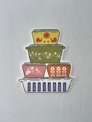 Pyrex (Yellow/Green/Pink/Orange) Vinyl Sticker