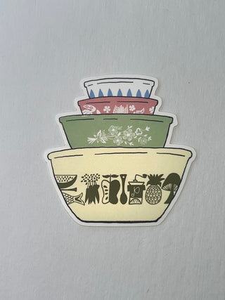 Pyrex (Pink/Green/Cream) Vinyl Sticker