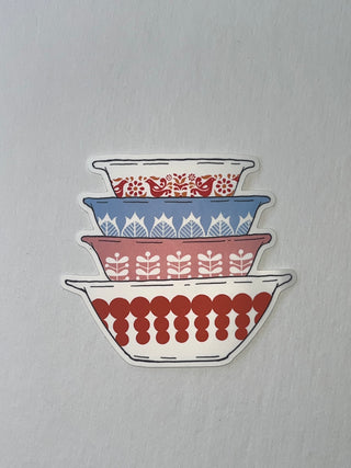 Pyrex (Pink/Blue/Red) Vinyl Sticker