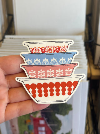 Pyrex (Pink/Blue/Red) Vinyl Sticker