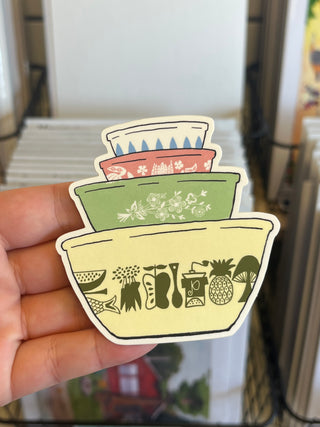 Pyrex (Pink/Green/Cream) Vinyl Sticker