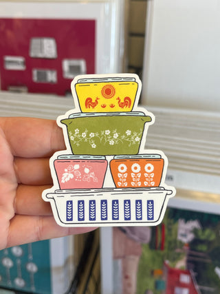 Pyrex (Yellow/Green/Pink/Orange) Vinyl Sticker