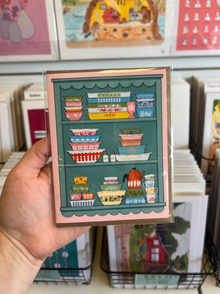Pyrex on a Shelf Card