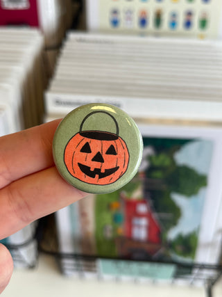 Trick or Treat Pails Halloween 1.25" Button