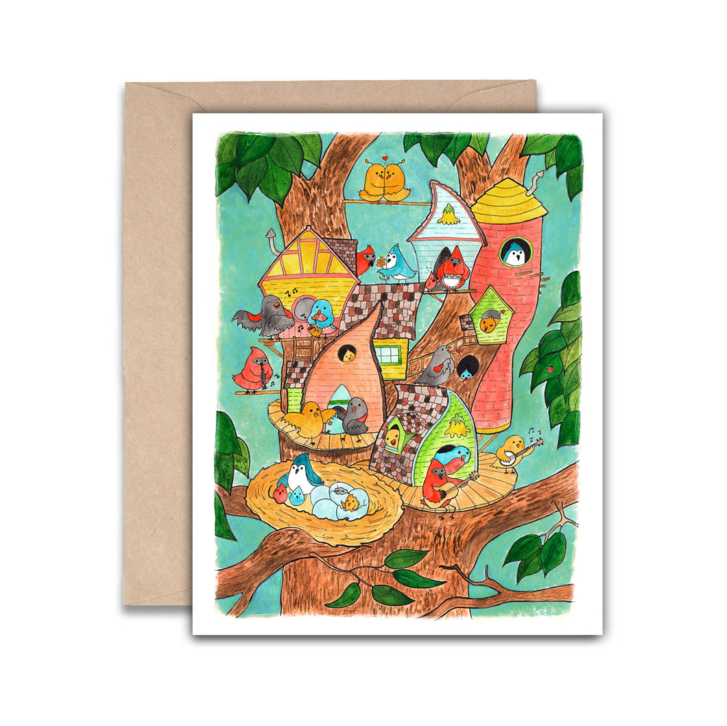 Bird house band Card