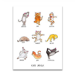 Cat Yoga Print