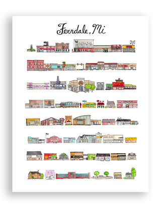 Ferndale, MI Print