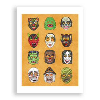 Halloween Masks Print