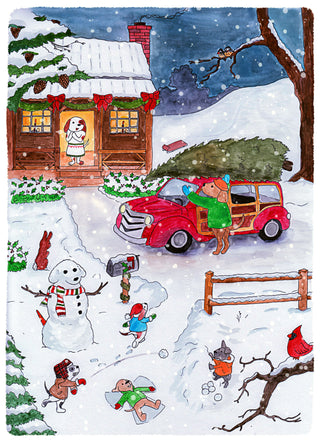 Hounds Xmas Print