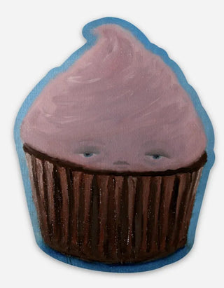 Grumpy Cupcake Vinyl Sticker