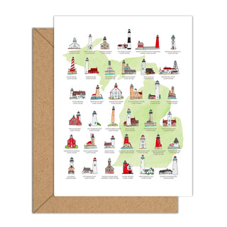 Michigan Lighthouses Card