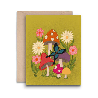 Mushrooms 70s Card