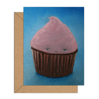 Depressed Sweetie Treaty - Sad Cupcake Card