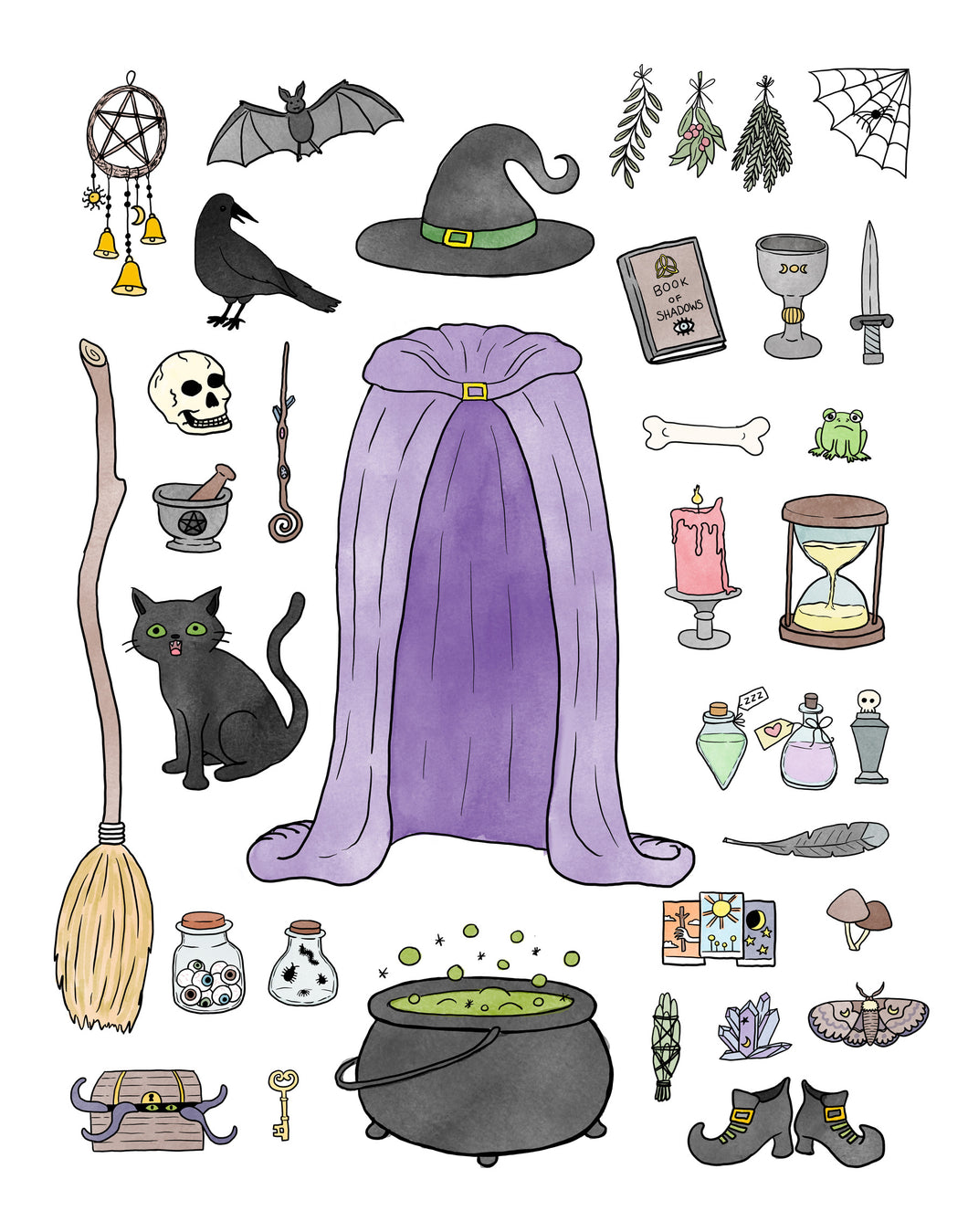 Witch gear Print