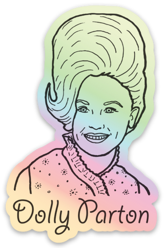 Dolly Parton hologram sticker