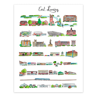 East Lansing, Michigan Print