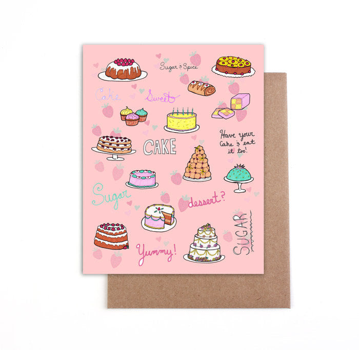 Cakes Card - Blank