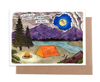 I love you to the moon and back card
