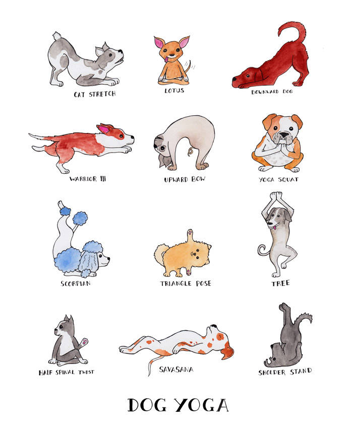 Dog Yoga Print