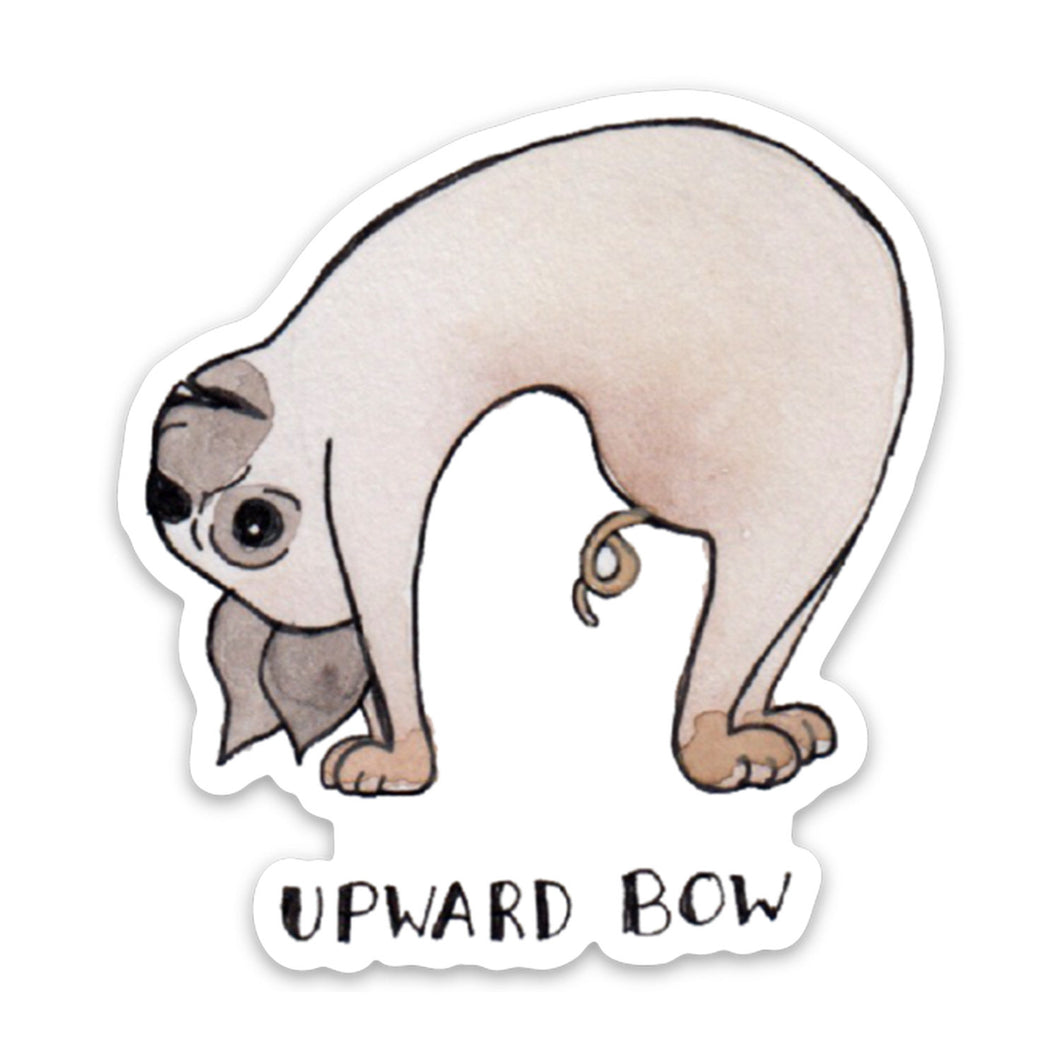Yoga Pug Sticker