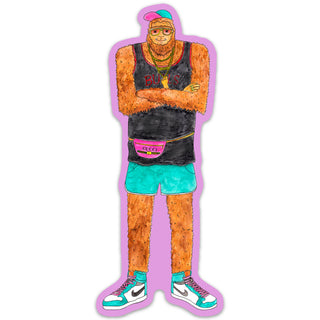 Bigfoot Hipster Vinyl Sticker
