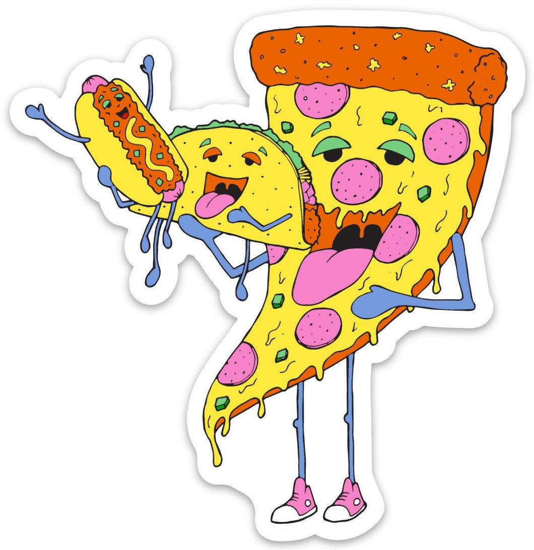 Pizza Taco Coney Vinyl Sticker