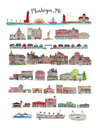 Muskegon, MI print