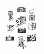 Load image into Gallery viewer, Vintage camera drawing
