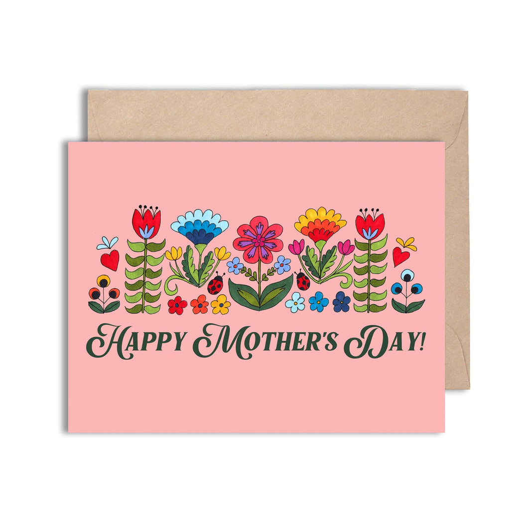 Happy Mother's Day Folk Art Card