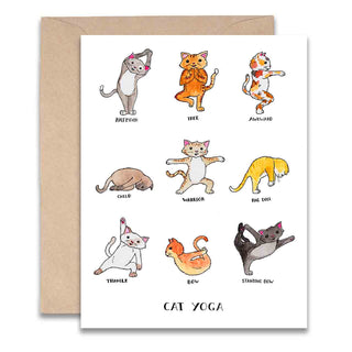 Cat Yoga Card