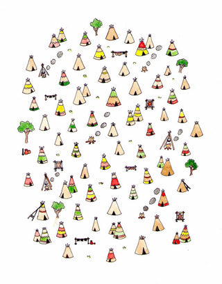 Tipi Village Art Print