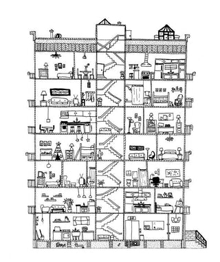 Apartment cross section print