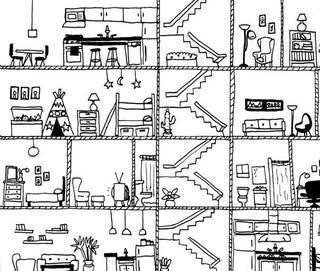 Apartment cross section print