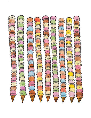 Ice Cream Cones Print