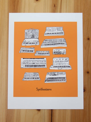 Synthesizer keyboard Illustration