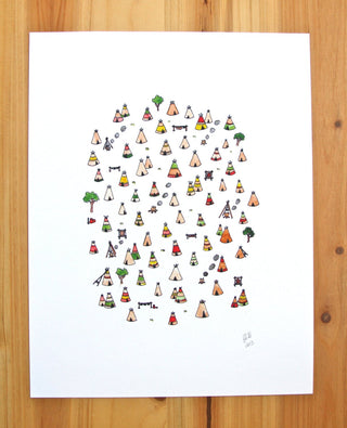 Tipi Village Art Print