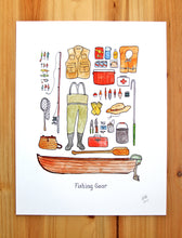 Load image into Gallery viewer, Fishing Gear Print
