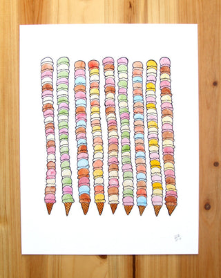Ice Cream Cones Print