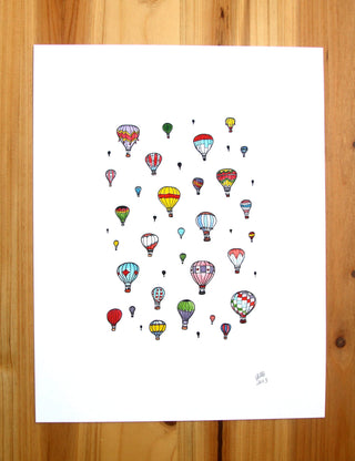 Hot Air Balloon Print 8.5 x 11