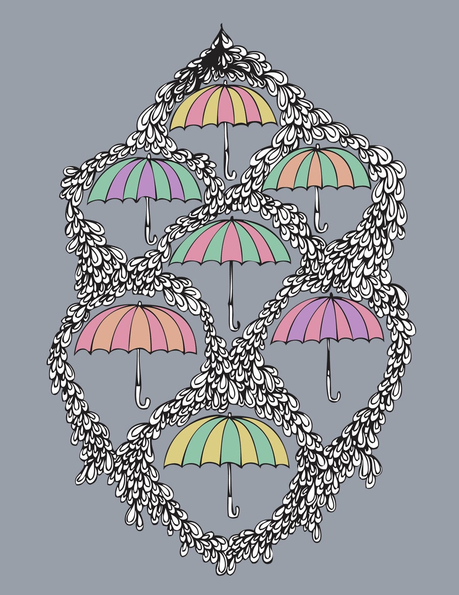Umbrellas Print