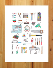 Load image into Gallery viewer, Craft supplies print
