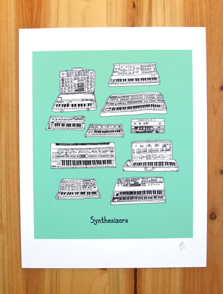 Synthesizer keyboard Illustration