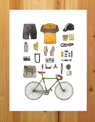 Cycling Gear Print